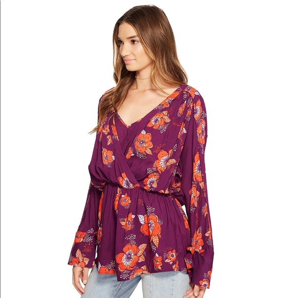 Free People Tuscan Dreams Tunic Blouse Size M - Picture 3 of 10